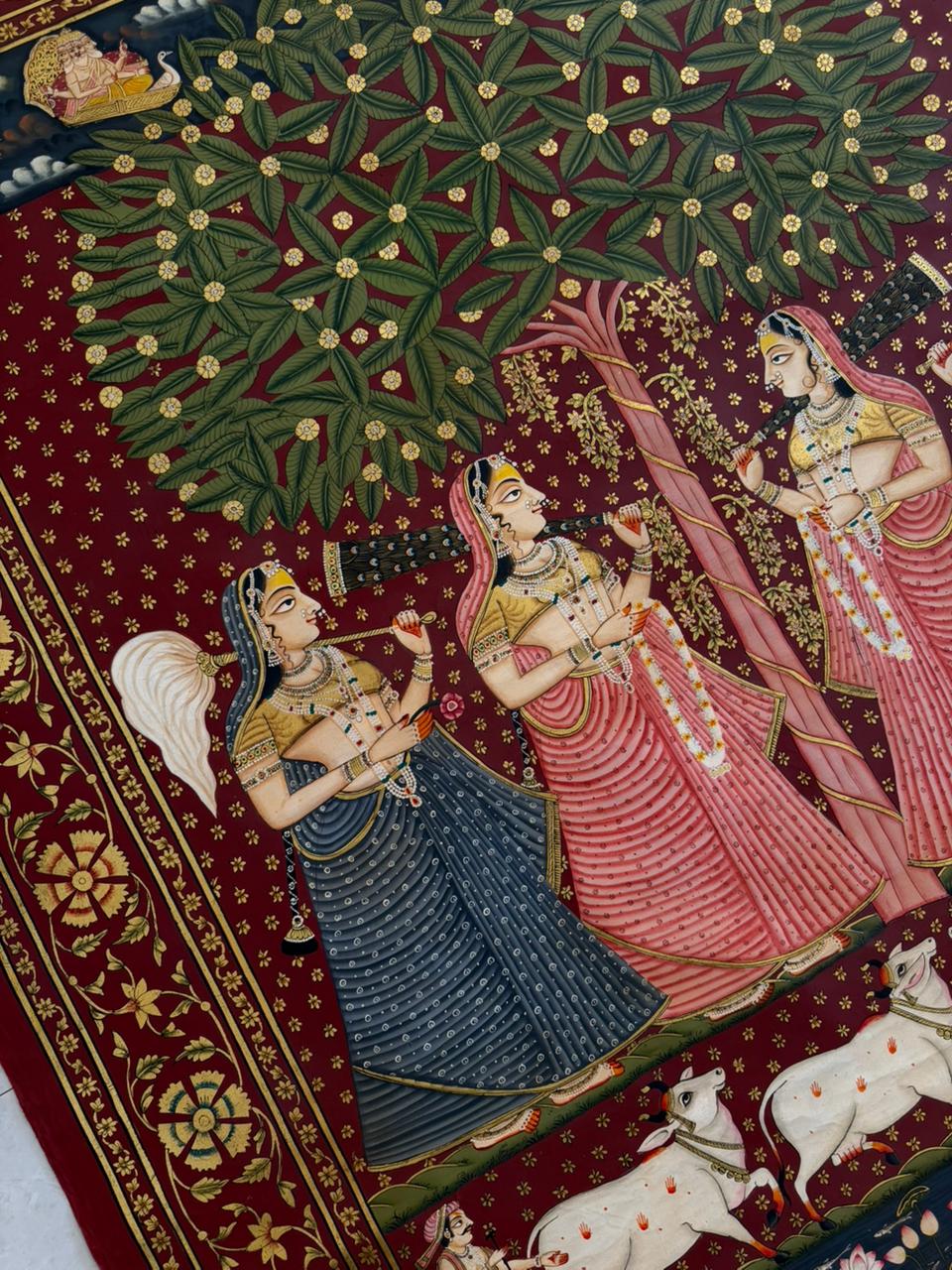 Pichwai - Deccan style with Kalamkari work