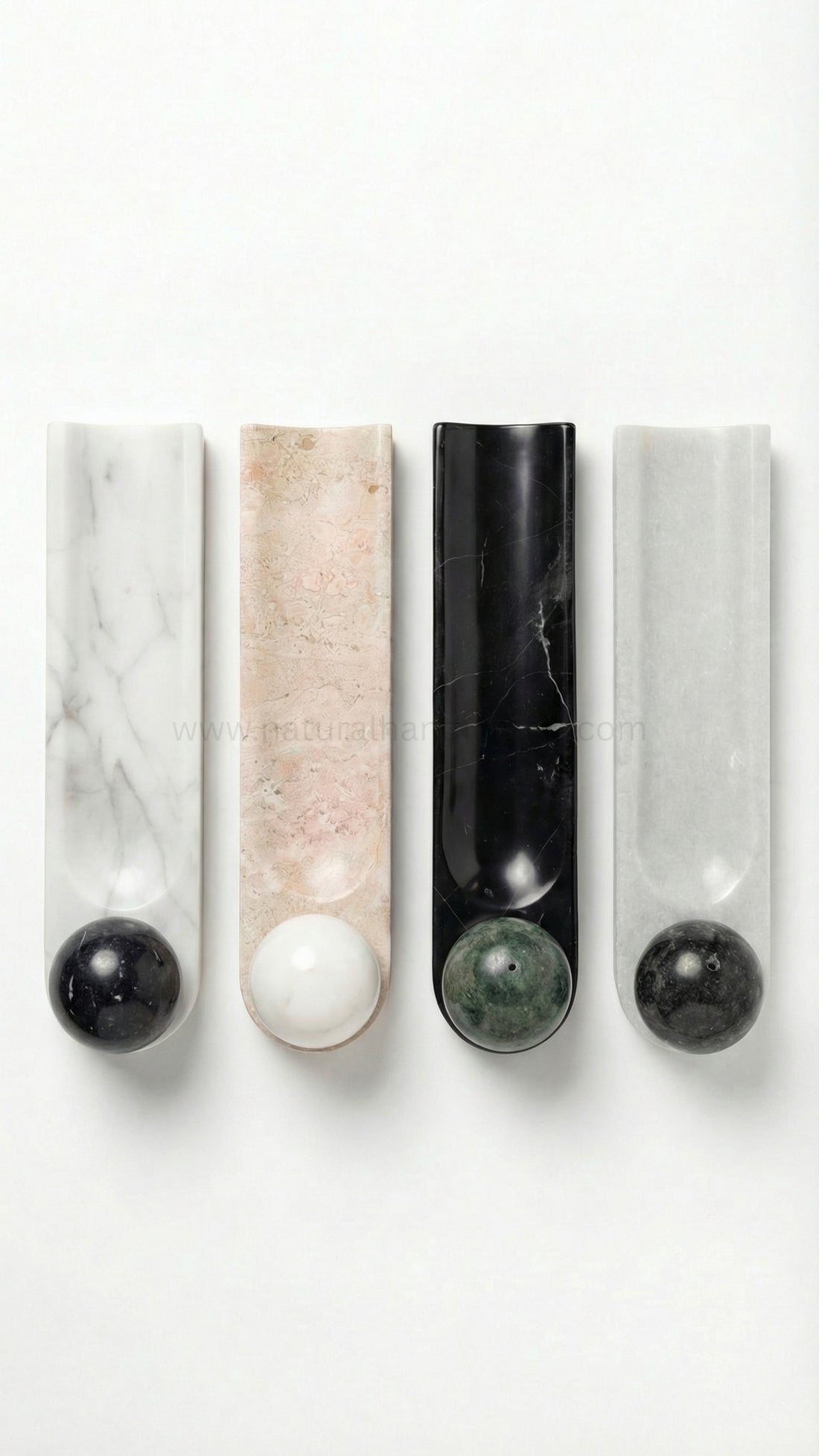 Black marble and Green Incense Holder