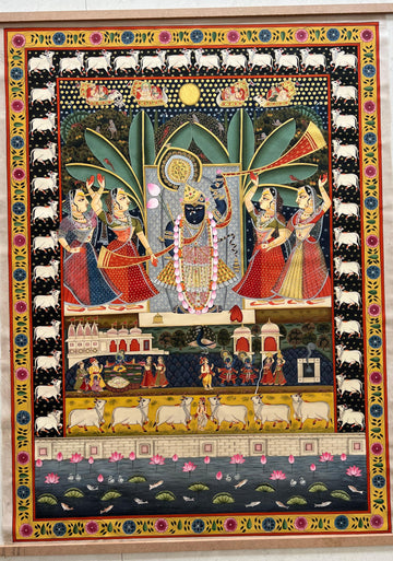Pichwai - Krishna with Gopika 3