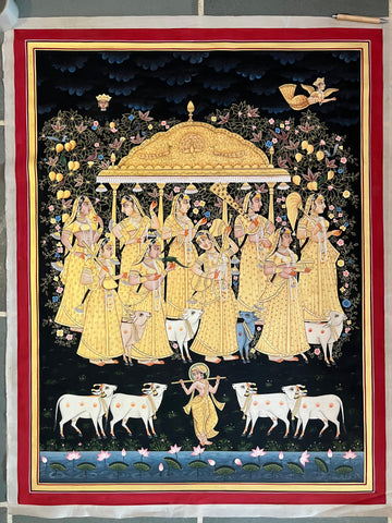 Pichwai - Krishna with Gopika 4