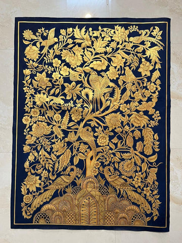 Amazing gold foil Tree of Life Pichwai style paiting