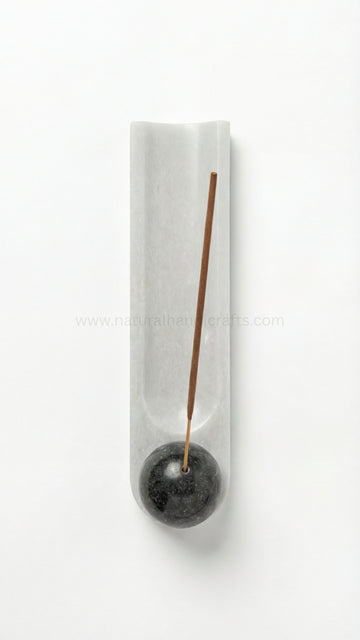 Pure White & Black Incense Holder