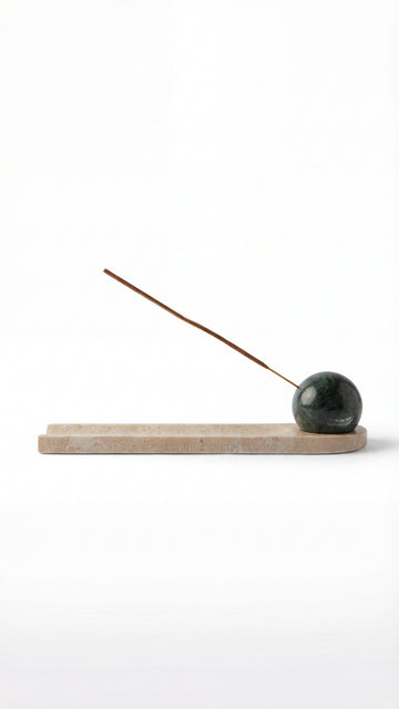 Italian marble and Green Incense Holder