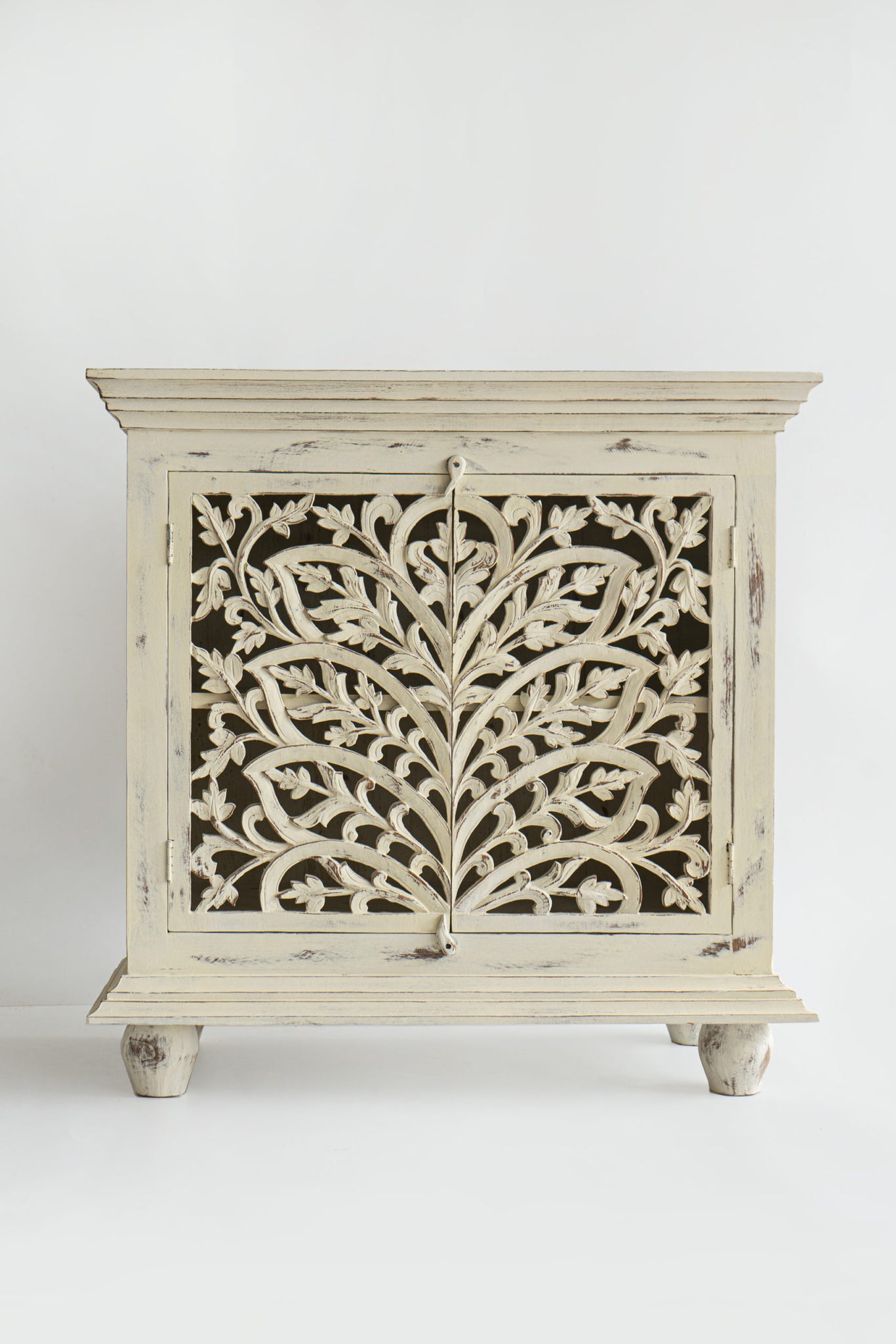Boho Entryway Cabinet Off-White Furniture