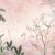 The 'Imperial Garden' wallpaper captures the tranquility of a serene garden with pink flamingos and blooming branches, perfect for creating a peaceful and elegant ambiance.